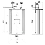 Zanker Durchlauferhitzer DE 13 KE (Heizleistung: 11/13,5 kW, Durchflussmenge: 5,4/6,4 l/min bei 38 °C, Wählbare Anschlussleistung)