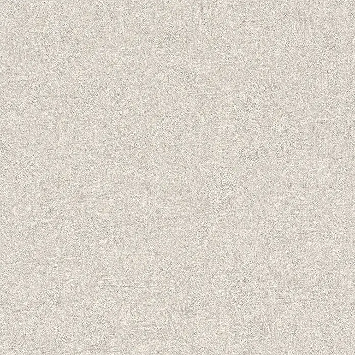 Rasch Vliestapete - Creme, Uni, 10,05 x 0,53 m, Schimmernd - Detailaufnahme einer beigen Tapete mit feiner, strukturierter Oberfläche, die eine warme und einladende Atmosphäre schafft.