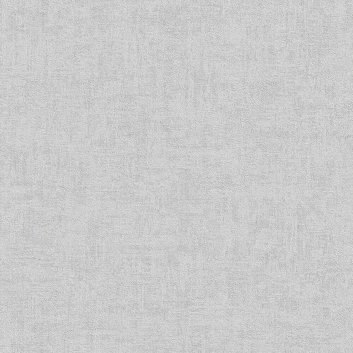 Rasch Vliestapete - Grau, Uni, 10,05 x 0,53 m, Schimmernd - Eine Nahaufnahme einer weißen Textur, die eine feine, unregelmäßige Oberfläche mit subtilen Schatten und Lichtern zeigt.