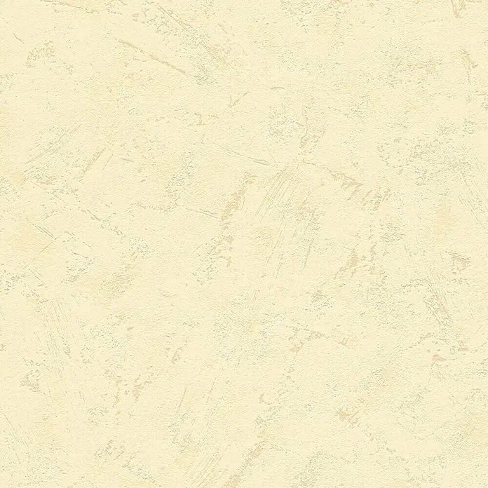 Vliestapete - Creme, Uni, 10,05 x 0,53 m, Spachtelstruktur - Dieses Bild zeigt eine Nahaufnahme einer strukturierten, cremefarbenen Oberfläche, die sich ideal als Hintergrund oder Textur eignet.
