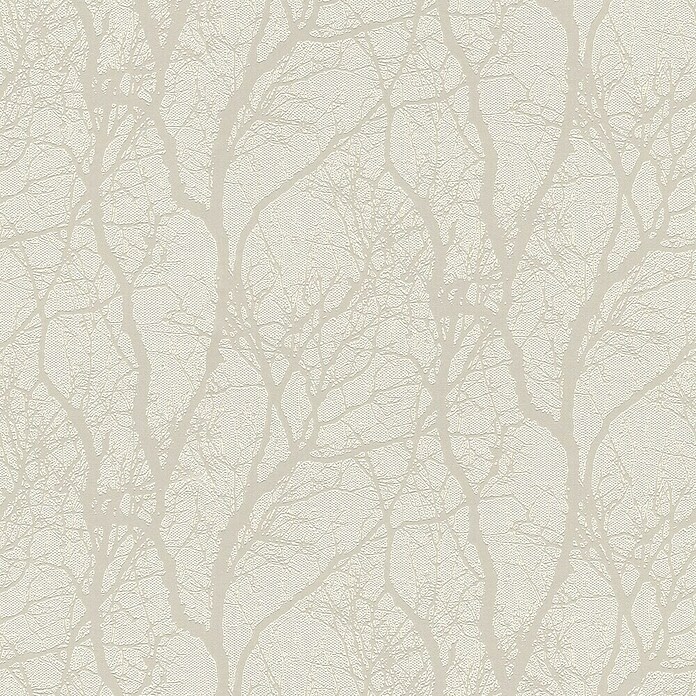 Rasch Tapetenwechsel Vliestapete Äste (Beige/Weiß, Floral, 10,05 x 0,53 m)