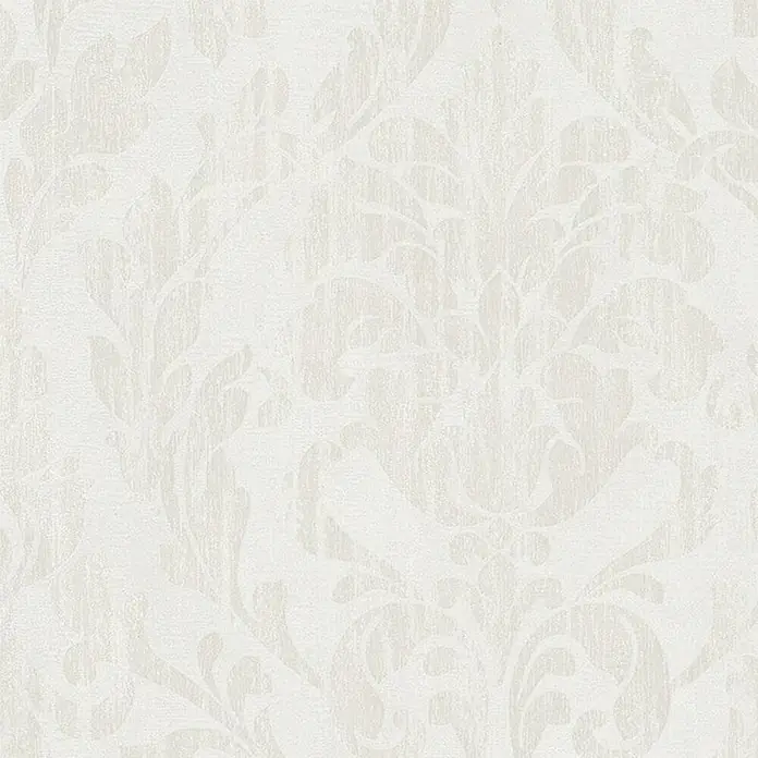 Marburg Nabucco Vliestapete - Beige, Ornament, 10,05 x 0,53 m - Elegantes, weißes Tapetenmuster mit zartem Damastdesign, das jedem Raum eine subtile, luxuriöse Note verleiht. Klassisches Design für stilvolle Wandgestaltung.