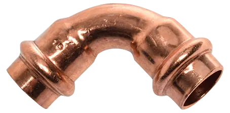 Produktbild von Pressfitting Überbogen 15 Mm – Für Kupferrohr, V-Kontur, Mit Muffe & Stutzen – Für Trinkwasser & Heizung – MegaHaustechnik
