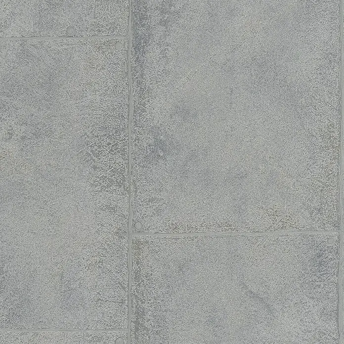 Marburg Loft Vliestapete Fliesenoptik - Silber, Fliesenoptik, 10,05 x 0,53 m - Graue Betonplatten-Tapete mit Nieten für einen industriellen Look. Perfekt für moderne Wohnräume und Büros.