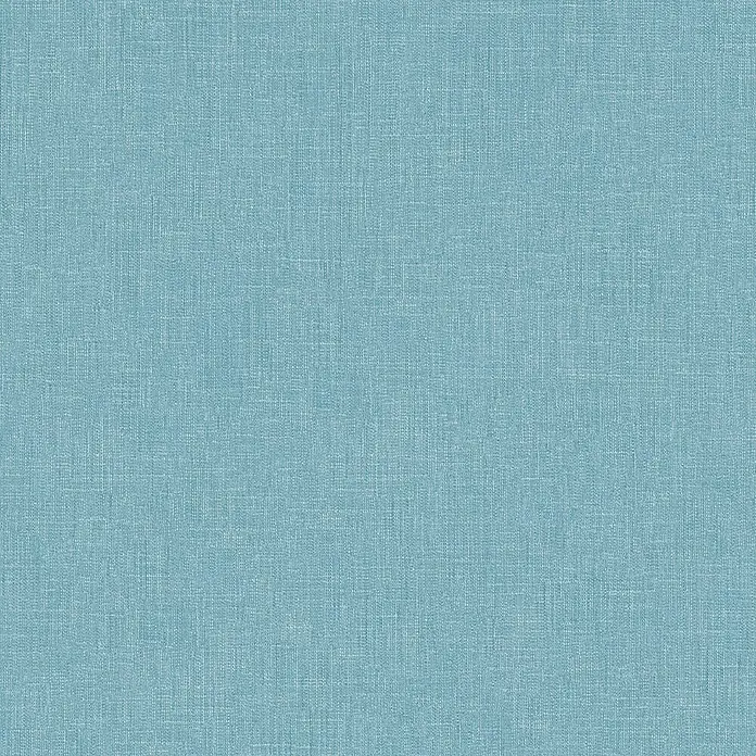 A.S. Création Metropolitan Stories Vliestapete Textil-Optik - Blau, Uni, 10,05 x 0,53 m - Detailaufnahme eines hellblauen Leinenstoffes mit feiner Textur, ideal für Stoffmuster oder Hintergründe.