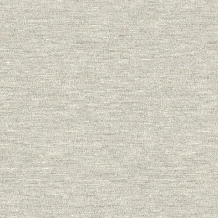 A.S. Création Ethnic Origin Vliestapete I - Dunkelbeige, Uni, 10,05 x 0,53 m - Nahaufnahme eines hellbeigen Stoffes mit feiner Webstruktur, ideal für Polsterarbeiten und Bekleidungsprojekte.