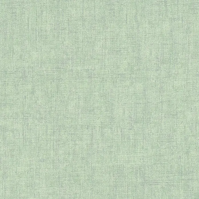 A.S. Création Greenery Vliestapete Borneo - Grün, Uni, 10,05 x 0,53 m - Grünlich-grauer Stoffhintergrund mit subtiler Textur, ideal für vielseitige Designprojekte.