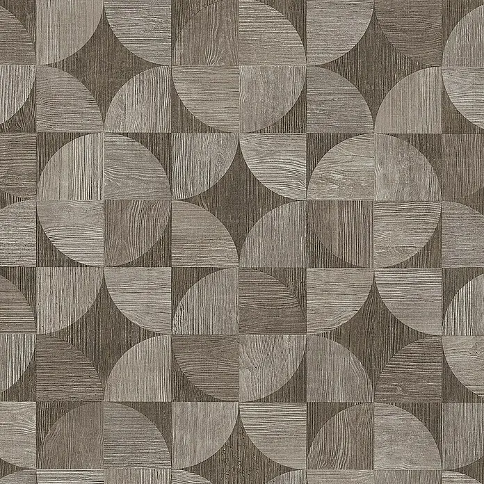 A.S. Création Metropolitan Stories Vliestapete Holzdesign - Grau/Braun, Holzoptik, 10,05 x 0,53 m - Nahtloses Muster mit geometrischem Holzdesign, das moderne Eleganz und natürliche Textur vereint.