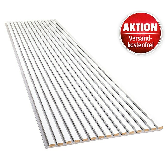 FibroTech Akustikpaneel Unika 25 (White Platinum, 2.440 x 600 x 22 mm) | BAUHAUS