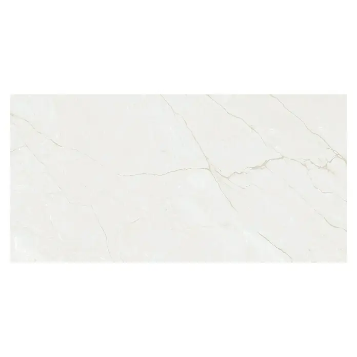 Halcón Pavimento porcelánico Sublime - 60 x 120 cm, Blanco, Mate, Espesor: 9 mm - Elegante losa de mármol blanco con sutiles vetas grises, ideal para interiores modernos y lujosos. Material de alta calidad para acentos elegantes.