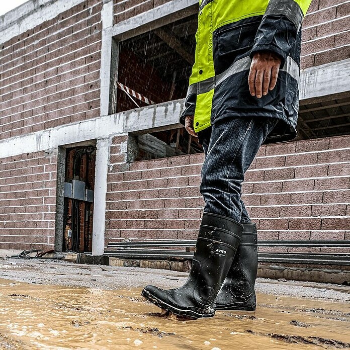 Vito Botas de agua (Talla de pie: 44, Negro, Hasta la rodilla) | BAUHAUS