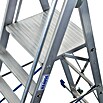 Krause Stabilo Stufenstehleiter (Arbeitshöhe: 4,1 m, 9 Stufen, Aluminium, Sicherheitsbügel)