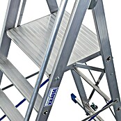Krause Stabilo Stufenstehleiter (Arbeitshöhe: 4,1 m, 9 Stufen, Aluminium, Sicherheitsbügel)
