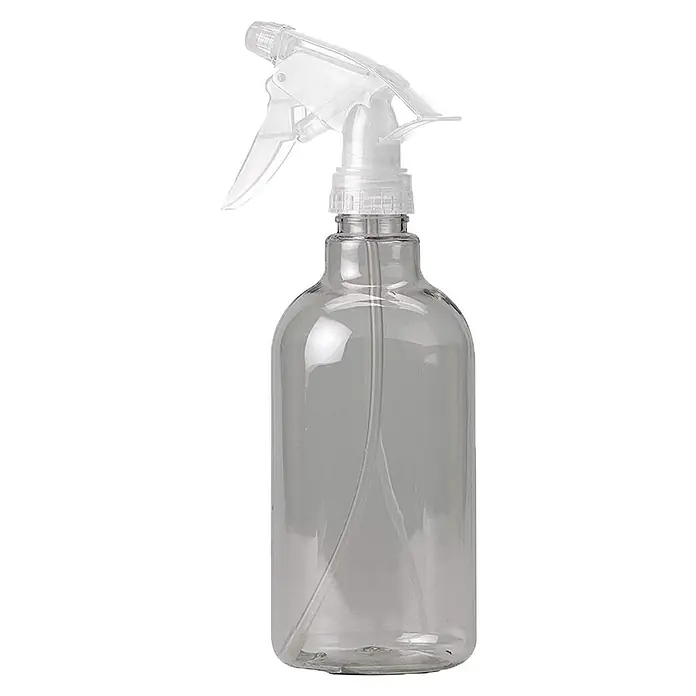 Handsprüher Spray Bottle - 500 ml, Transparent - Eine durchsichtige Sprühflasche mit einem Sprühkopf aus Plastik, ideal für Reinigungs- oder Gartenarbeiten mit einem Fassungsvermögen von bis zu 1 Liter.