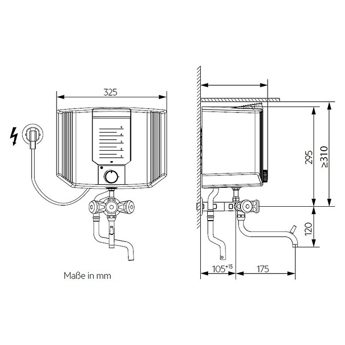 AEG Kochendwassergerät Thermofix KL (5 l, 2.000 W, +35 °C bis +100 °C) | BAUHAUS