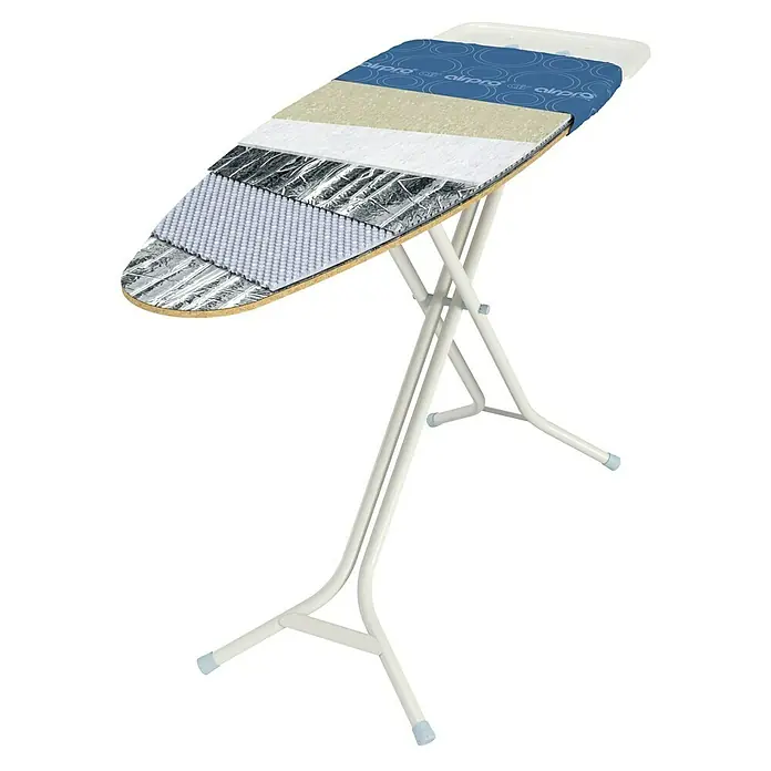 Bügeltischbezug Airpro - Passend für: Bügeltische bis 125 x 42 cm - Bügeleisen mit mehrschichtiger Oberfläche und robustem, weißem Gestell für effizientes und komfortables Bügeln.