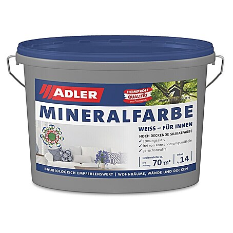 Adler Wandfarbe Eimer (Weiß, 20 kg)