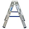 Krause Stabilo Stufen-Doppelleiter (Arbeitshöhe: 2,25 m, Anzahl Tritte: 2 x 3 Stufen, Tiefe Stufen: 80 mm, Aluminium)