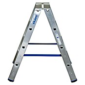 Krause Stabilo Stufen-Doppelleiter (Arbeitshöhe: 2,5 m, Anzahl Tritte: 2 x 4 Stufen, Tiefe Stufen: 80 mm, Aluminium)