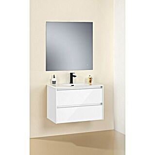 Roca Conjunto de mueble de baño Sagano (Ancho total del mueble de baño: 80,5 cm, Blanco, Brillante)