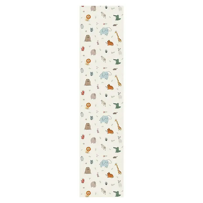 Bariperfil Panel acústico decorativo Acoustic Wall Infantil 1 - 260 x 60 x 0,65 cm, Beige - Alfombra de juego con estampado de animales coloridos para niños. Ideal para salas de juegos, ofrece una superficie suave y divertida.