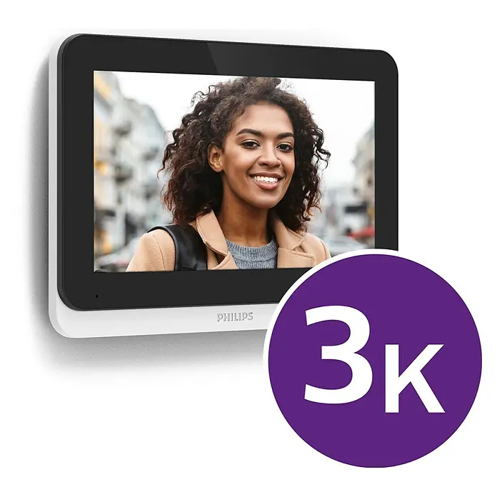Philips WelcomeEye Türklingel mit Kamera Connect 3 WLAN Komplett-Set - Schwarz - Intelligente Philips Türklingel mit hochauflösendem Display für klare Sicht und verbesserte Sicherheit.