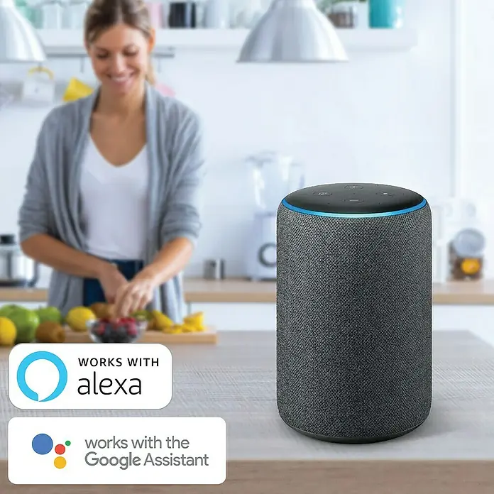 Philips WelcomeEye Türklingel mit Kamera Connect 3 WLAN Komplett-Set - Schwarz - Intelligenter Lautsprecher mit Alexa- und Google Assistant-Kompatibilität, ideal für die moderne Küche.