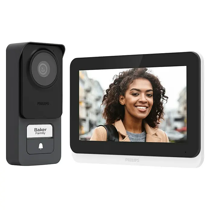 Philips WelcomeEye Türklingel mit Kamera Connect 3 WLAN Komplett-Set - Schwarz - Intelligente Philips-Türklingel mit Videoüberwachung und Gegensprechanlage zur sicheren Hausüberwachung.