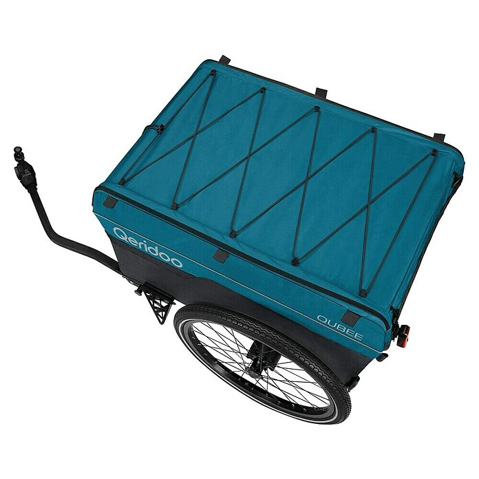 Qeridoo Fahrradanhänger Qubee L (Max. zulässiges Gesamtgewicht: 50 kg, petrol, 130 l) | BAUHAUS