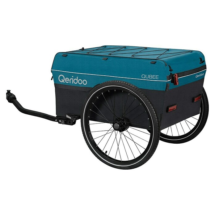 Qeridoo Fahrradanhänger Qubee L (Max. zulässiges Gesamtgewicht: 50 kg, petrol, 130 l) | BAUHAUS