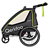 Qeridoo Kinderfahrradanhänger Qupa 2 (Zweisitzer, Lime) | BAUHAUS