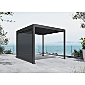 Sunfun Lamellenpavillon Set Milos (B x T: 294 x 294 cm, Night-Grey, Aluminium/PVC/Fiberglas, 2 -tlg.) | BAUHAUS