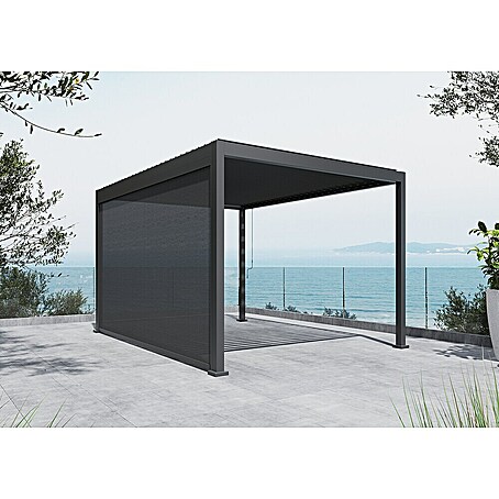 Sunfun Milos Seitenwand (B x H: 368 x 217 cm, Night-Grey, Tiefe: 8,5 cm)