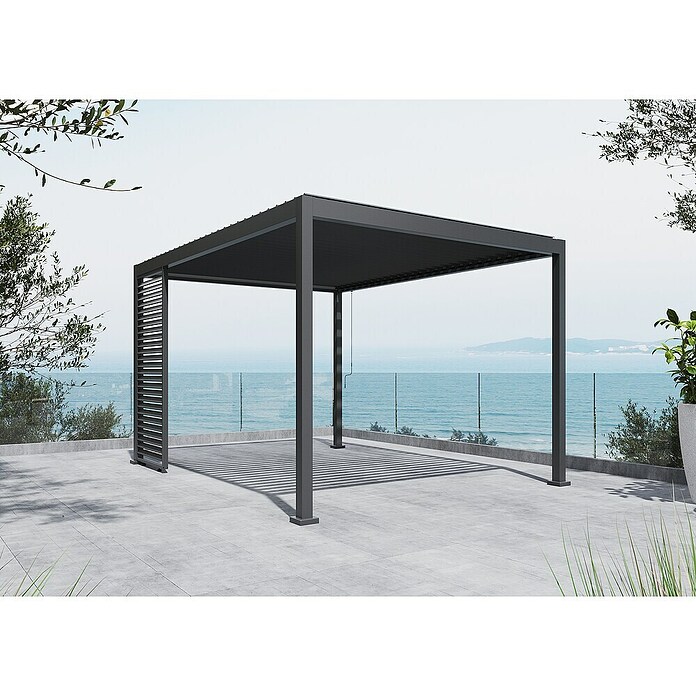Sunfun Milos Pavillon-Seitenwand Lamellen (B x H: 92 x 221,5 cm, Für alle Milos Pavillons geeignet, Anthrazit) | BAUHAUS
