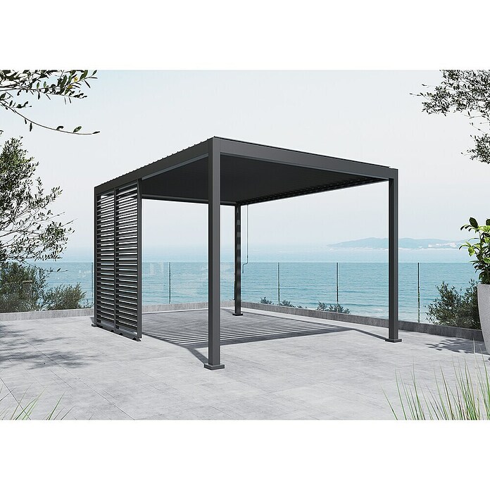 Sunfun Milos Pavillon-Seitenwand Lamellen (B x H: 92 x 221,5 cm, Für alle Milos Pavillons geeignet, Anthrazit) | BAUHAUS