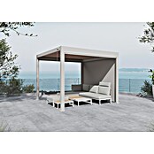 Sunfun Milos Seitenwand (B x H: 276 x 217 cm, Light-Greige, Tiefe: 8,5 cm) | BAUHAUS