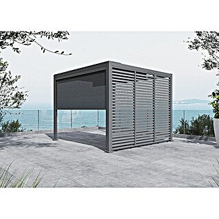 Sunfun Paviljon sa sjenilom na namatanje Milos (Š x D: 294 x 294 cm, Night-Grey, Aluminij/Poliester/PVC/Staklena vlakna, 5 -dij.)