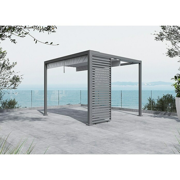 Sunfun Milos Pavillon-Seitenwand Lamellen (B x H: 92 x 221,5 cm, Für alle Milos Pavillons geeignet, Anthrazit) | BAUHAUS