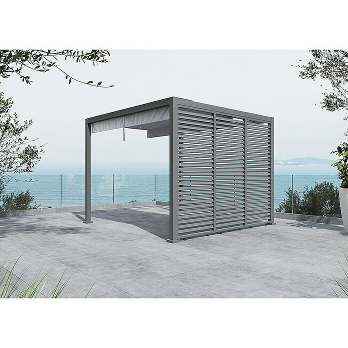 Sunfun Milos Pavillon-Seitenwand Lamellen (B x H: 92 x 221,5 cm, Für alle Milos Pavillons geeignet, Anthrazit) | BAUHAUS