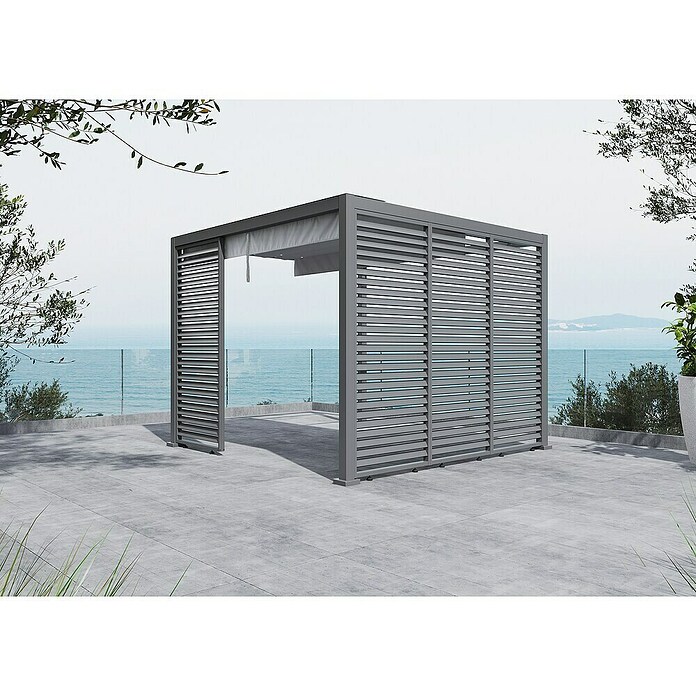 Sunfun Milos Pavillon-Seitenwand Lamellen (B x H: 92 x 221,5 cm, Für alle Milos Pavillons geeignet, Anthrazit) | BAUHAUS