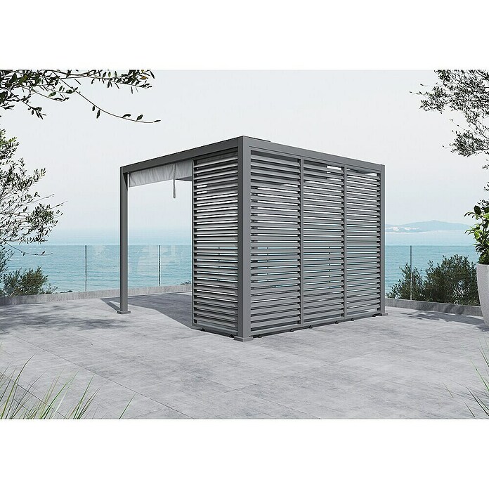 Sunfun Milos Pavillon-Seitenwand Lamellen (B x H: 92 x 221,5 cm, Für alle Milos Pavillons geeignet, Anthrazit) | BAUHAUS
