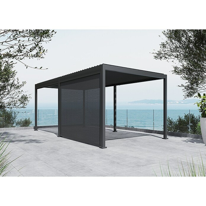 Sunfun Milos Paviljon s letvicama  (Š x D: 579 x 294 cm, Boja stalka: Antracit, Aluminij) | BAUHAUS