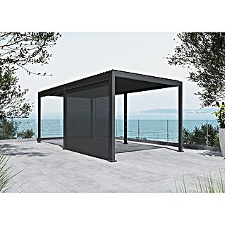 Sunfun Paviljon s letvicama Set Milos (Š x D: 579 x 294 cm, Night-Grey, Aluminij/PVC/Staklena vlakna, 2 -dij.)
