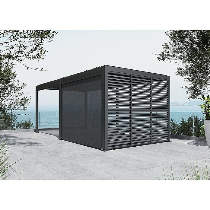 Sunfun Milos Paviljon s letvicama  (Š x D: 579 x 294 cm, Boja stalka: Antracit, Aluminij) | BAUHAUS