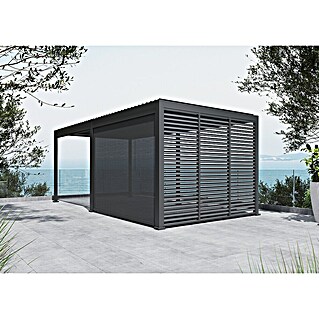 Sunfun Paviljon s letvicama Set Milos (Š x D: 579 x 294 cm, Night-Grey, Aluminij/PVC/Staklena vlakna, 5 -dij.)