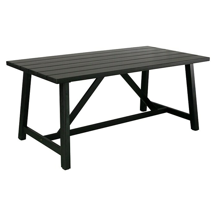 Sunfun Melina Gartentisch (L x B x H: 170 x 90 x 75 cm, Akazienholz, Rechteckig, Black Washed) | BAUHAUS