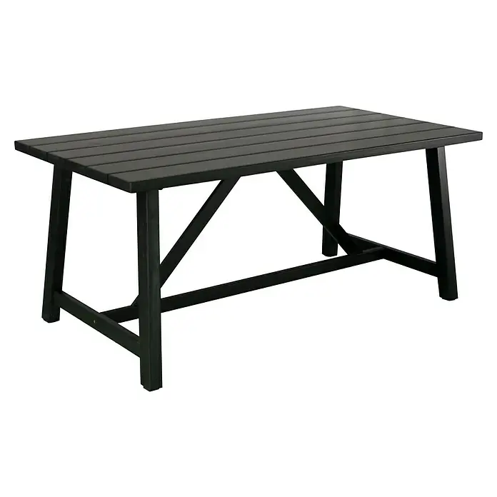 Sunfun Gartenmöbel-Set Melina/Maja - 5 -tlg., Akazie, Aluminium, Textilen, Schwarz/Anthrazit - Schwarzer Outdoor-Tisch mit Lattenrost-Tischplatte und stabilem Untergestell für Garten, Terrasse und Balkon.