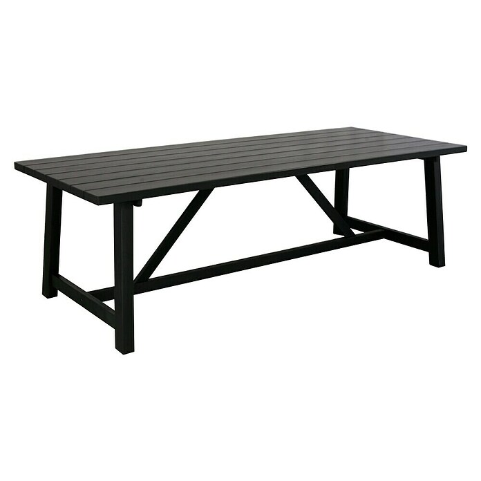 Sunfun Melina Gartentisch (L x B x H: 240 x 100 x 75 cm, Akazienholz, Rechteckig, Black Washed) | BAUHAUS