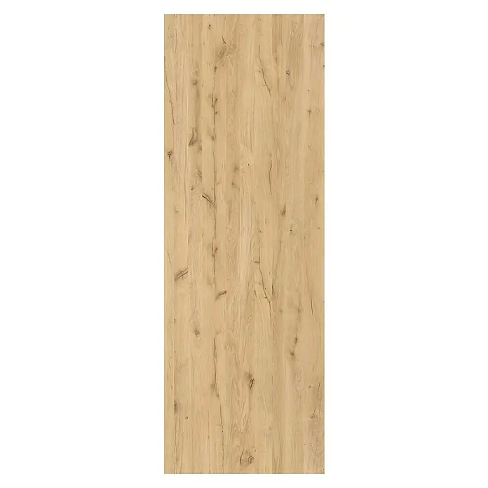 LOGOCLIC Umleimer Elementa pro XL K757 - Hudson Bay Oak, 200 cm x 4,2 mm - Nahaufnahme einer hellbraunen Holzplatte mit deutlicher Maserung, ideal für Möbel oder Fußböden.\n