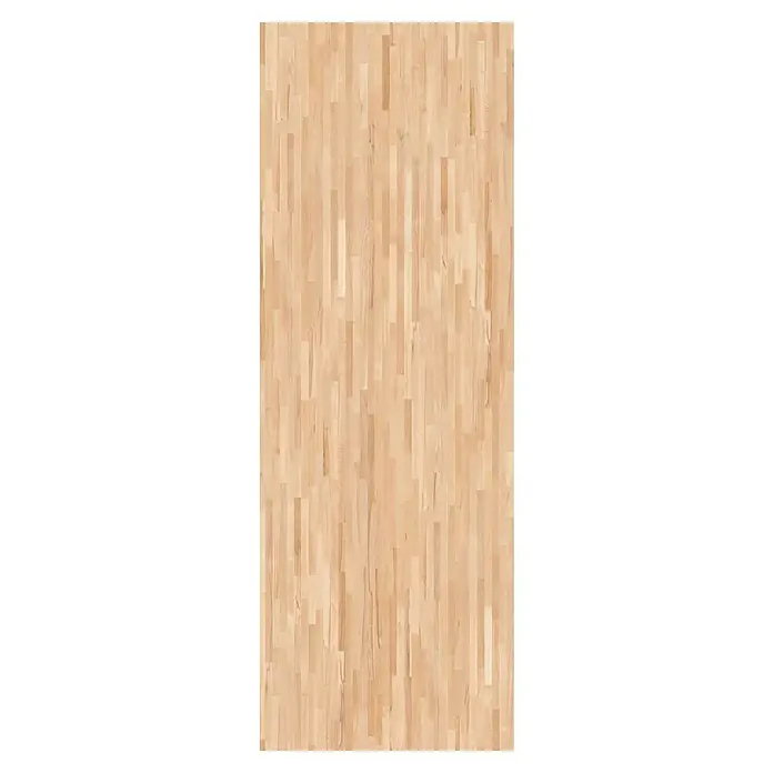 LOGOCLIC Umleimer Elementa K761 - Carver Beech, 200 cm x 4,2 mm - Helles Ahornparkett mit versetzter Anordnung, ideal für moderne Wohnräume. Die natürliche Holzstruktur sorgt für Wärme und Eleganz im Raum.
